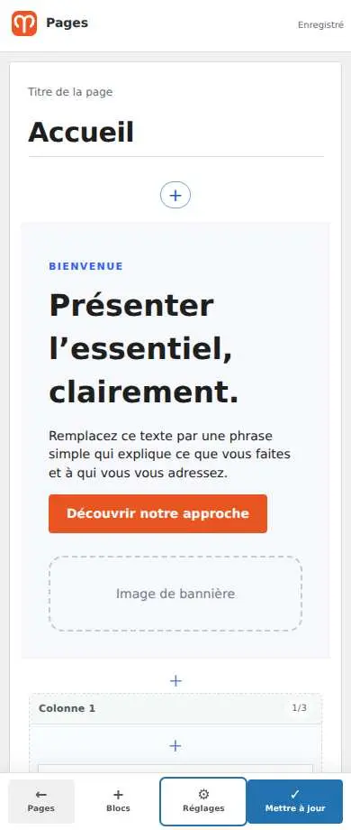 Le constructeur Aries sur mobile.