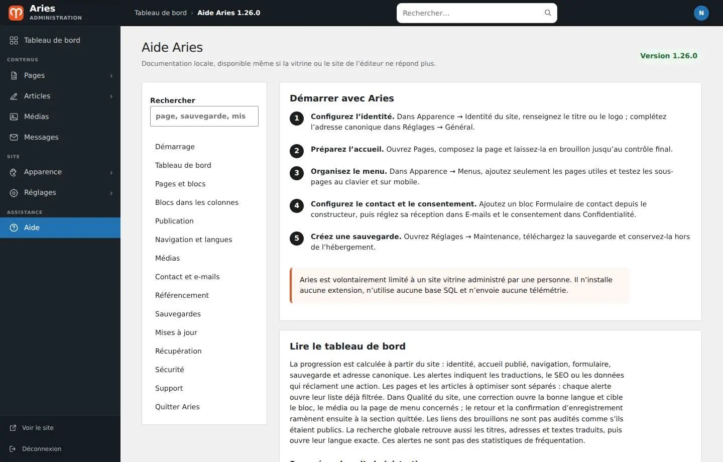 L’aide locale intégrée.